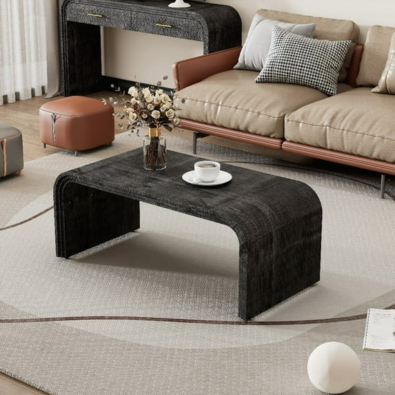 TREXM Minimalist Coffee Table with Curved Design & High-Quality Material