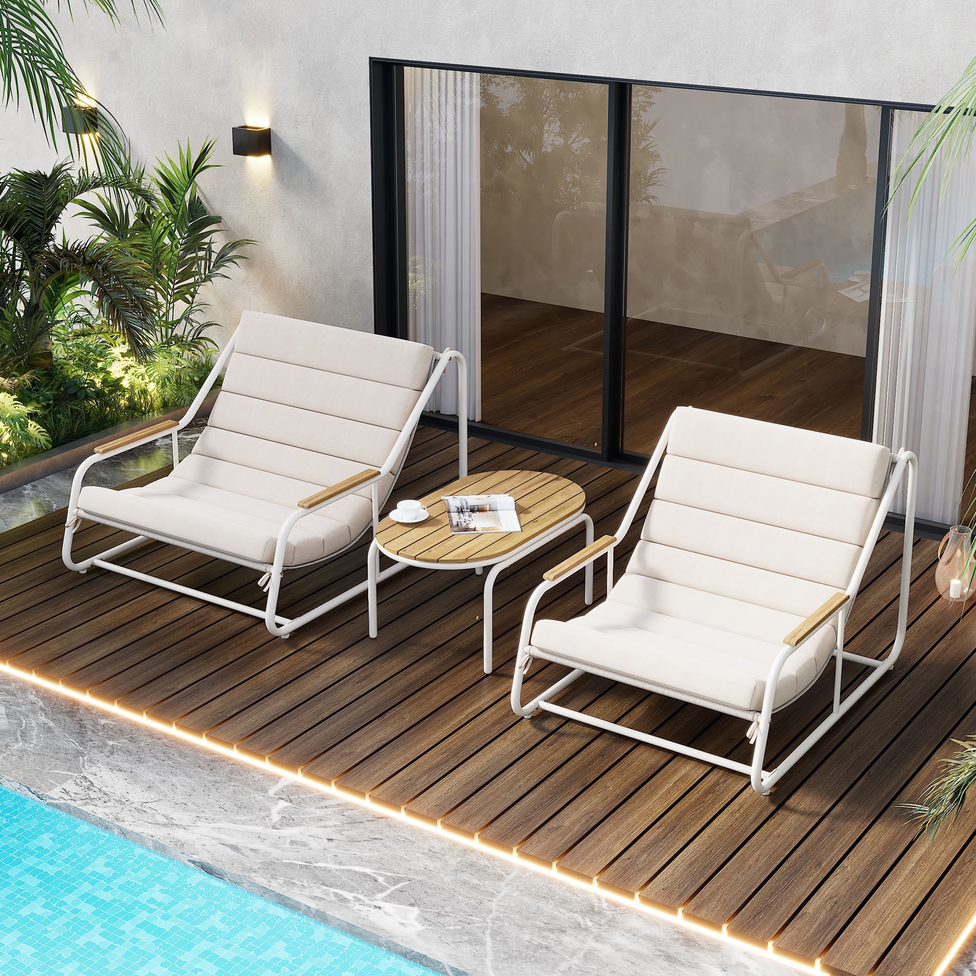 iron patio chaise lounge