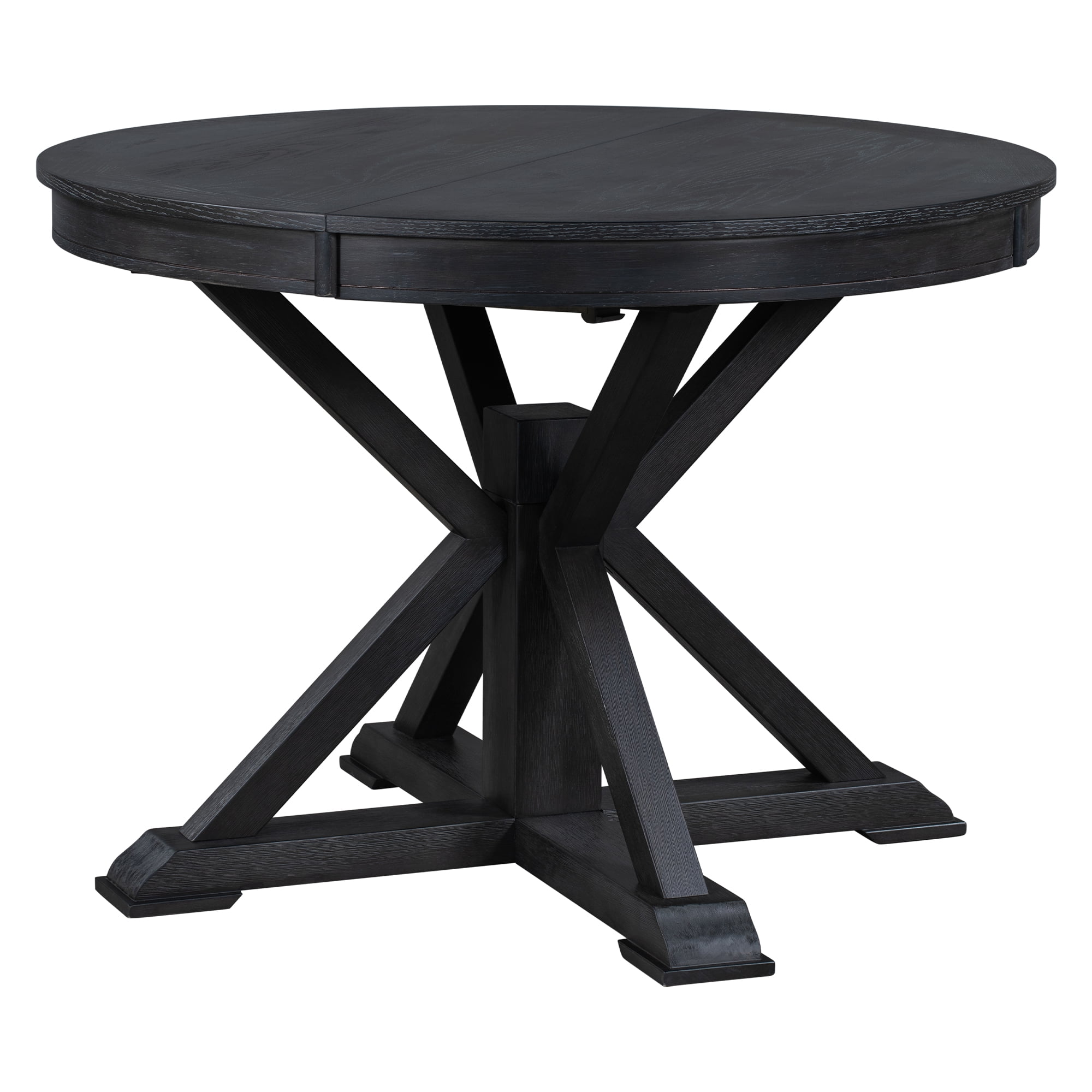 TREXM Retro Functional Extendable Dining Table with A 12" Leaf for ...