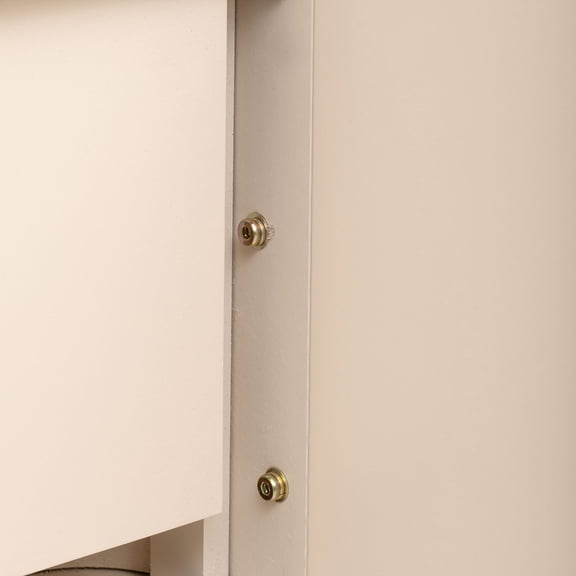 TREXM Retro Silhouette Console Table - 2 Drawers, Natural Wood Wash