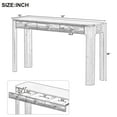 thumbnail image 1 of TREXM Rustic Console Table with Curved Corners for Safety, Entryway Table with 3 Concealed Drawers, Sturdy Sofa Table with Thick Legs for Hallway & Living Room (Light Oak), 1 of 4