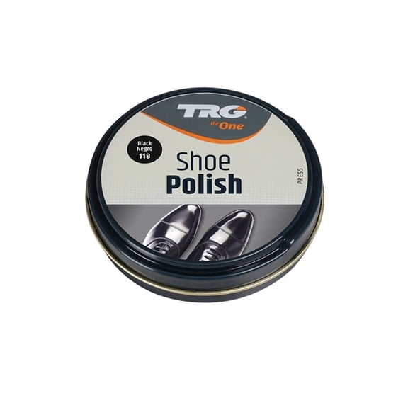 TRG Medium Brown Shoe Polish 50ml - hard wax leather shoe polish with powerful cleaning effect.