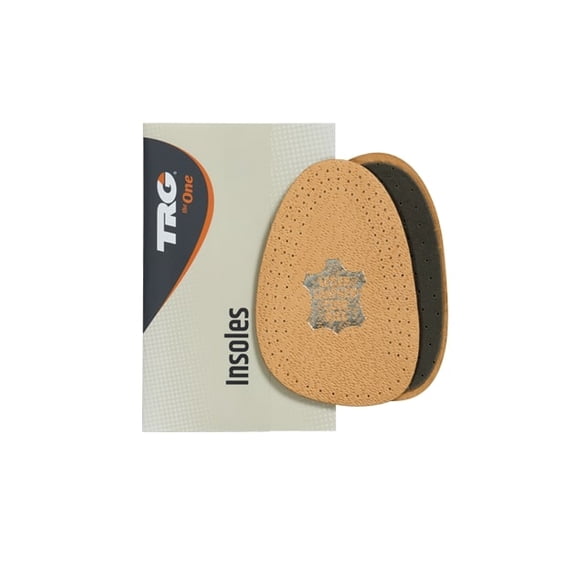 TRG Half Leather Insole or all types of shoes and boots (Size 41-42) - best leather lining, cut from genuine leather that's slim, long lasting and moisture absorbing, helping you feel comfortable.