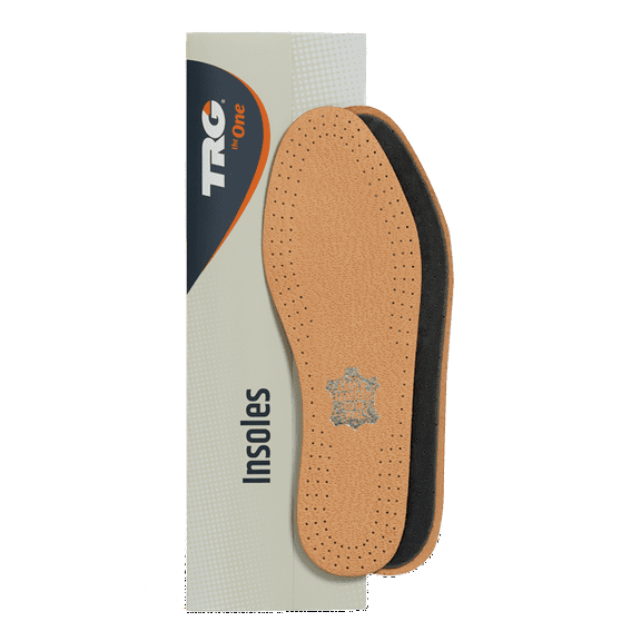 TRG Leather Insole for leather boots (Size 35) - best leather lining, cut from genuine leather that's slim, long lasting and moisture absorbing, helping you feel comfortable.