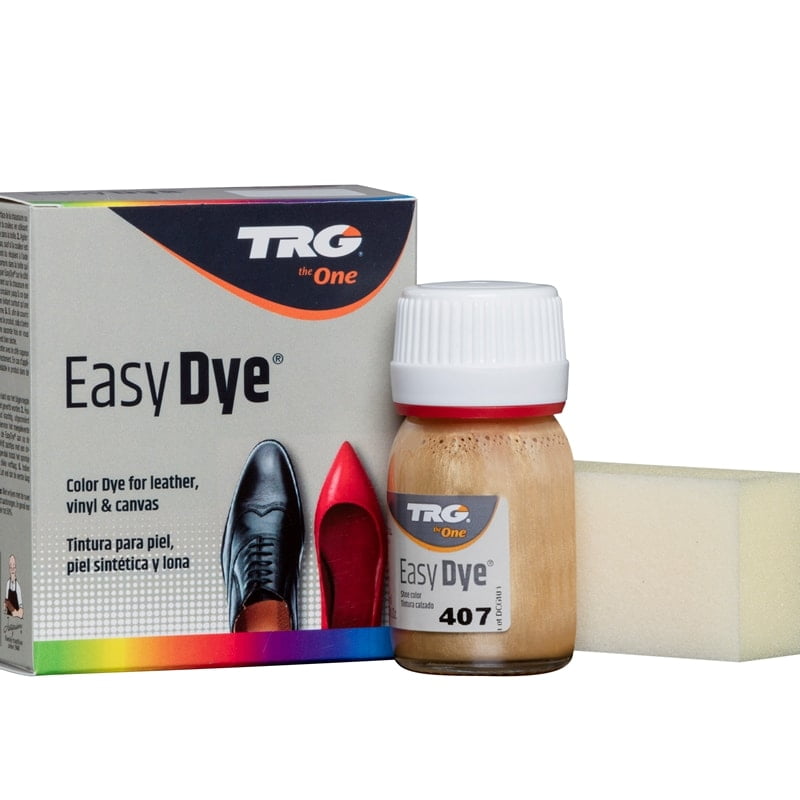 TRG Metallic Brilliant Gold 407 Color Dye - best metallic paint. Easy-to-use product safely cleans, dyes and shines metallic leather, canvas or vinyl. Restores new life to old, hard leather.