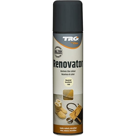 TRG Neutral 100 Suede Renovator Spray - revives the original colorby replacing the natural oils lost from the for suede shoes and nubuck shoes
