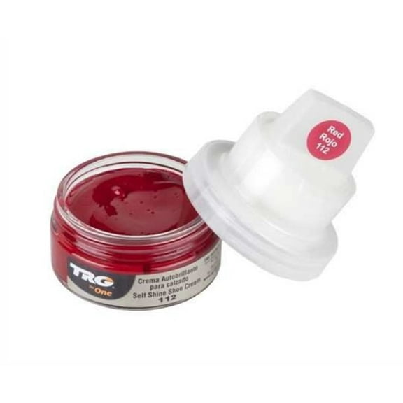 TRG Red Self Shine Shoe Cream  - one of the best shoe shiners. Easy and quick self shine shoe cream with a sponge on the lid.