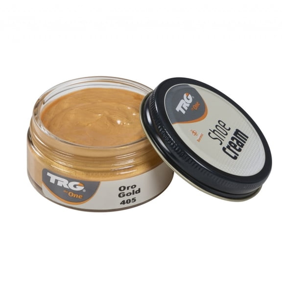 TRG  Metallic Gold 405 Shoe cream with beeswax, one of thebest shoe polishes that nourishes, maintains, shines and enhances the color of leather shoes and leather boots.