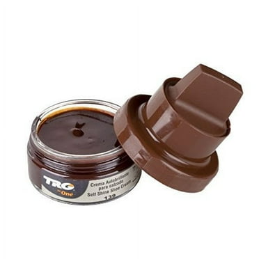 TRG Brown Self Shine Shoe Cream  - one of the best shoe shiners. Easy and quick self shine shoe cream with a sponge on the lid.