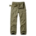 thumbnail image 1 of TRGPSG Women's High Waisted Cargo Pants, Wide Leg Baggy Y2K Streetwear Trousers, 7-Pocket Cotton Twill Hiking Pants for Work, Outdoor & Casual,Armygreen Size M, 1 of 6