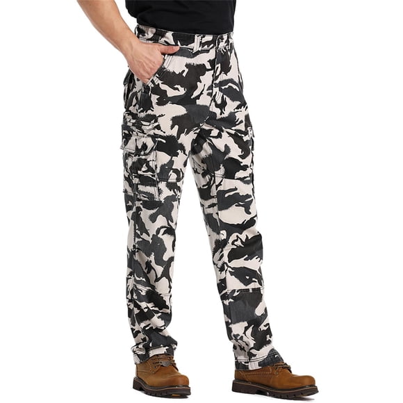 Cargo Pants for Men Cotton Cargo Work Pants with 8 Pockets