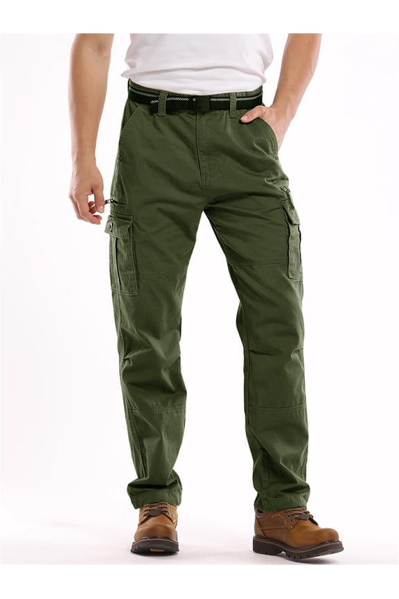 Cargo Pants for Men Cotton Cargo Work Pants with 8 Pockets