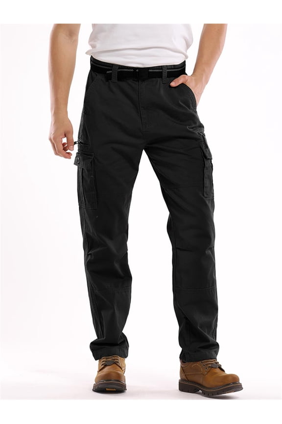 Cargo Pants for Men Cotton Cargo Work Pants with 8 Pockets