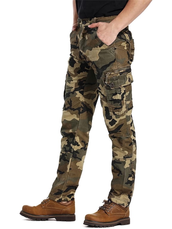 Cargo Pants for Men Cotton Cargo Work Pants with 8 Pockets