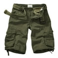 thumbnail image 1 of TRGPSG Cargo Shorts for Men Cotton Work Casual Shorts with 6 Pockets(No Belt),Army Green 38, 1 of 5