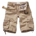 thumbnail image 1 of TRGPSG Cargo Shorts for Men Cotton Work Casual Shorts with 6 Pockets(No Belt),Khaki 36, 1 of 5