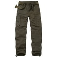 thumbnail image 1 of TRGPSG Men's Classic All Cotton Cargo Pants, 6-Pocket Work & Hiking Pants(No Belts)Armygreen,Size 32, 1 of 7