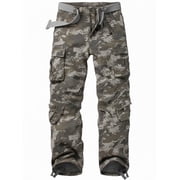 TRGPSG Men's Camo Cargo Pants with 8 Pockets Relaxed Fit Camo PantsNo Belt 36x32