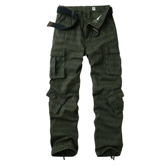 TRGPSG Men's Camo Cargo Pants with 8 Pockets Relaxed Fit Camo Pants(No Belt) 36x32