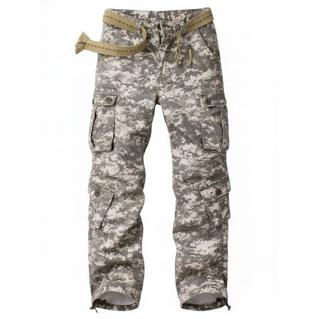 TRGPSG Men's Camo Cargo Pants with 8 Pockets Relaxed Fit Camo Pants(No Belt) 44x34
