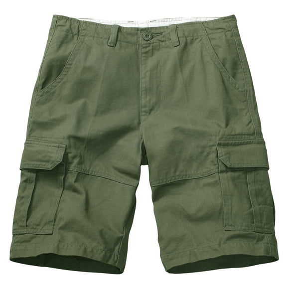 TRGPSG Men's Camo Multi-Pocket Relaxed Fit Casual Shorts,Outdoor Camouflage Twill Cargo Shorts 11" Inseam(No Belt),Light Army 29