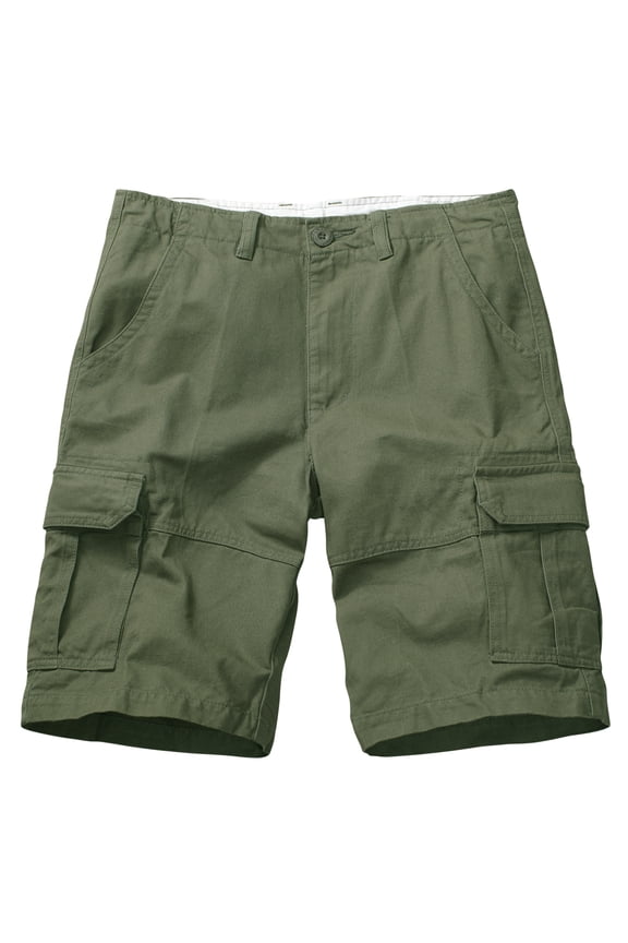 Men's Camo Multi-Pocket Relaxed Fit Casual Shorts,Outdoor Camouflage Twill Cargo Shorts 11" Inseam(No Belt),Light Army 29