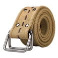 thumbnail image 1 of TRGPSG Men's Canvas Belt, Suitable for Waist Size 30-38,Web Belt Solid Color Adjustable Strap Casual Belt,Khaki, 1 of 3