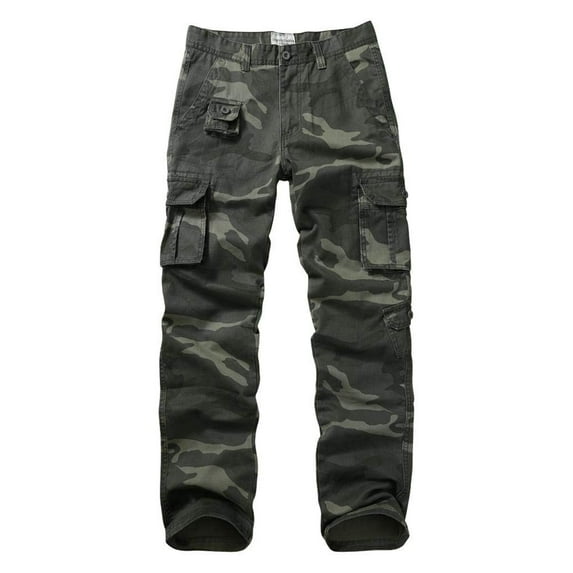 TRGPSG Men's Cargo Pants Outdoor Relaxed Fit Hiking Pants with Multi-Pockets 36