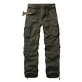 thumbnail image 1 of TRGPSG Men's Cargo Pants with 8 Pockets Cotton Cargo Work Pants(No Belt),Armygreen 36x32, 1 of 8