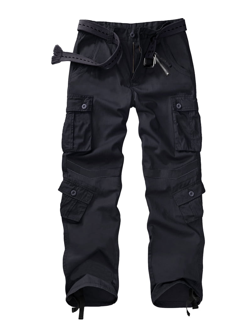 TRGPSG Men's Tactical Hiking Cargo Pants, 8 Pockets, Cotton Work