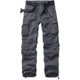 thumbnail image 1 of TRGPSG Men's Cargo Pants with 8 Pockets Cotton Cargo Work Pants(No Belt),Gray 29x30, 1 of 9