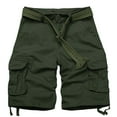 thumbnail image 1 of TRGPSG Men's Cargo Shorts with 6 Pockets Causal Camo Cotton Work Shorts(No Belt),Armygreen 30, 1 of 9