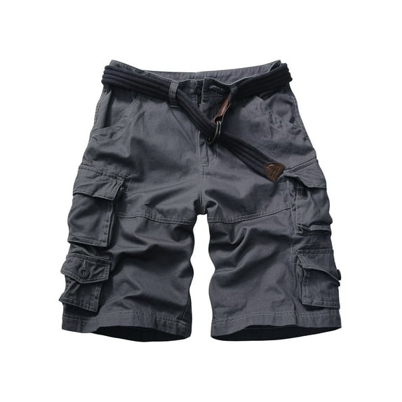 TRGPSG Men's Cargo Shorts with 9-Pockets, Comfort Camo Cotton Durability Shorts,Casual Cargo Style Work Shorts Size 32