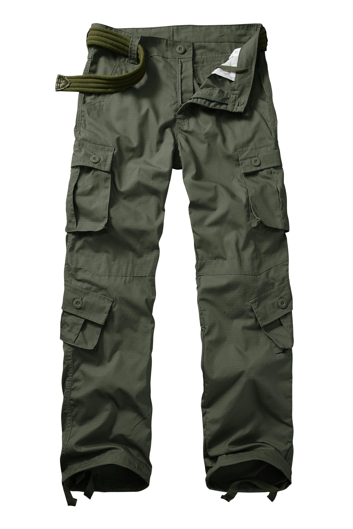 TRGPSG Men's Casual Work Cargo Pants Outdoor Hiking Pants with Pockets ...