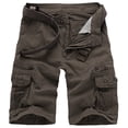 thumbnail image 1 of TRGPSG Men's Cotton Casual Cargo Shorts with Multi Pockets(No Belt),Dark Brown 38, 1 of 5
