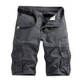 thumbnail image 1 of TRGPSG Men's Cotton Casual Cargo Shorts with Multi Pockets(No Belt),Gray 32, 1 of 7