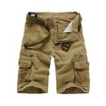 thumbnail image 1 of TRGPSG Men's Cotton Casual Cargo Shorts with Multi Pockets(No Belt),Khaki 36, 1 of 7