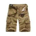 thumbnail image 1 of TRGPSG Men's Cotton Casual Cargo Shorts with Multi Pockets(No Belt),Khaki 40, 1 of 7