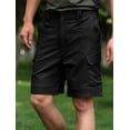 thumbnail image 1 of TRGPSG Men's Hiking Shorts Elastic Waist Tactical Work Shorts Lightweight Casual Fishing Cargo Shorts for Men with 6 Pockets, 1 of 5