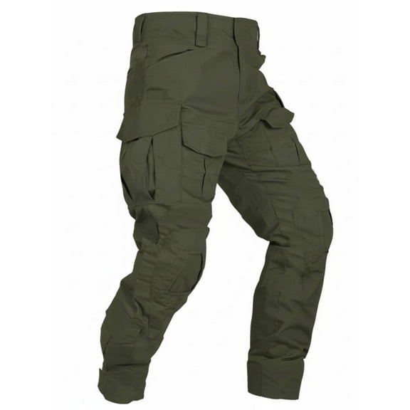 TRGPSG Men's Tear-Resistant Hiking Outdoors Work Pants with 10 Pockets Waterproof Cargo Hiking Hunting Pants,Armygreen 42