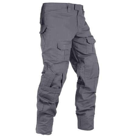 TRGPSG Men's Tear-Resistant Hiking Outdoors Work Pants with 10 Pockets Waterproof Cargo Hiking Hunting Pants,Gary 30