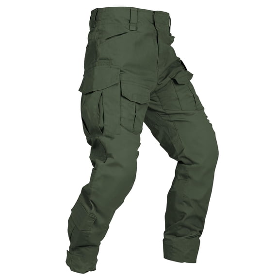 TRGPSG Men's Ripstop Cargo Pants, Water-Resistant Heavy-Duty Workwear for Hiking & Outdoors,Armygreen Size 38