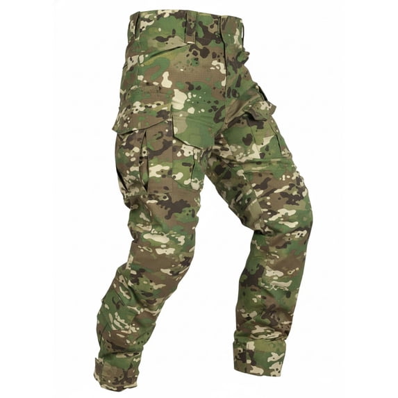 TRGPSG Men's Ripstop Cargo Pants, Water-Resistant Heavy-Duty Workwear for Hiking & Outdoors,DQ Camo Size 38