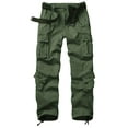thumbnail image 1 of TRGPSG Women's Cargo Pants with 8 Pockets Cotton Casual Work Pants Y2k Camo Cargo Pants(No Belt),Armygreen 14, 1 of 11