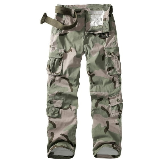 TRGPSG Women's Cargo Pants with 8 Pockets Cotton Casual Work Pants Y2k Camo Cargo Pants(No Belt),C68 Camo 12