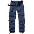 thumbnail image 1 of TRGPSG Women's Cargo Pants with 8 Pockets Cotton Casual Work Pants Y2k Camo Cargo Pants(No Belt),Royal Blue 4, 1 of 11