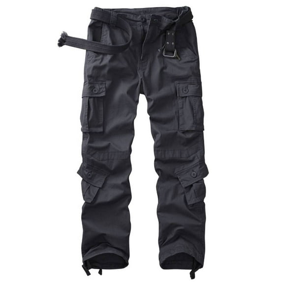 TRGPSG Women's Cargo Pants with 8 Pockets Cotton Casual Work Pants Y2k Camo Cargo Pants(No Belt),Steel Gray 8