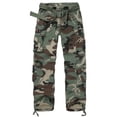 thumbnail image 1 of TRGPSG Women's Cargo Pants with 8 Pockets Cotton Casual Work Pants Y2k Camo Cargo Pants(No Belt),Green Brown 8, 1 of 9