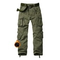 thumbnail image 1 of TRGPSG Women's Fleece Lined Cargo Hiking Pants Winter Insulated Snow Ski Pants with 8 Pockets(No Belts),Armygreen Size 8, 1 of 6
