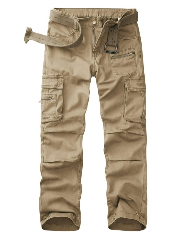TRGPSG Women's Relaxed Fit Cargo Pants Outdoor Sport Hiking Pants Casual Pants Parachute Pants with Zipper Pockets